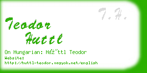 teodor huttl business card